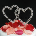 Love Rhinestone Heart Wedding Cake Topper pour la décoration de gâteau